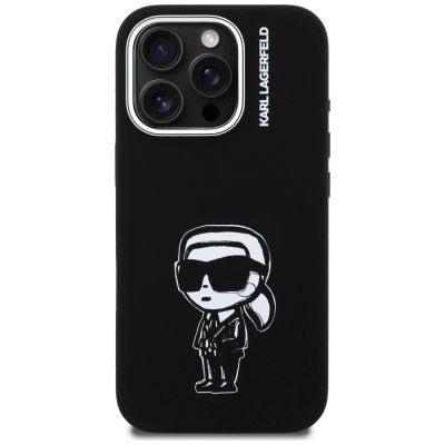 3. Etui Karl Lagerfeld Silicone Karl Sketch MagSafe na iPhone 16 Pro - czarne