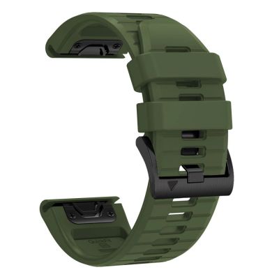 3. Pasek Tech-Protect Silicone na Garmin Fenix 5 / 6 / 6 Pro / 7 / 8 / 8 Pro / E / 9 / 9 Pro (51 mm) - zielony