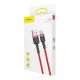 9. Kabel Baseus Cafule USB-A / USB-C QC 3.0 3A 1 m - czerwony