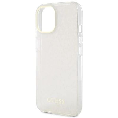 6. Etui Guess IML Faceted Mirror Disco Iridescent do iPhone 15 - różowe