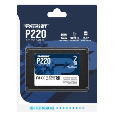 2. SSD PATRIOT P220 2TB SATA3 2,5" P220S2TB25