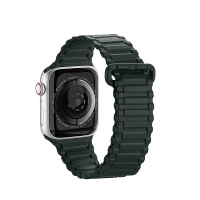 2. Dux Ducis Strap (Armor Version) pasek Apple Watch Ultra, SE, 9, 8, 7, 6, 5, 4, 3, 2, 1 (49, 45, 44, 42 mm) silikonowa magnetyczna opaska bransoleta zielony