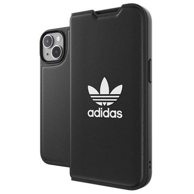 8. Etui Adidas OR Booklet Case BASIC na iPhone 14 - czarno-białe