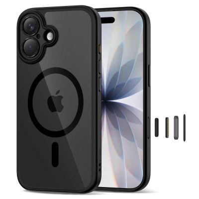 2. Etui Tech-Protect Magpeak Magsafe CC na iPhone 17- przezroczysto-czarne