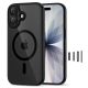 2. Etui Tech-Protect Magpeak Magsafe CC na iPhone 17- przezroczysto-czarne