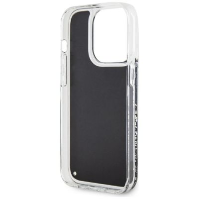 7. Etui Guess Liquid Glitter Marble na iPhone 14 Pro - czarne