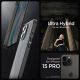 12. Etui Spigen Ultra Hybrid na iPhone 15 Pro - przezroczysto-czarne
