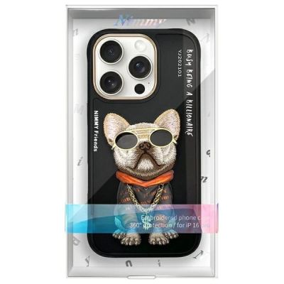 9. Etui Nimmy Glasses Cool Dog na iPhone 16 Pro Max - czarne
