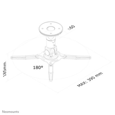 5. Neomounts BEAMER-C50 uchwyt do montażu projektora Sufit Czarny