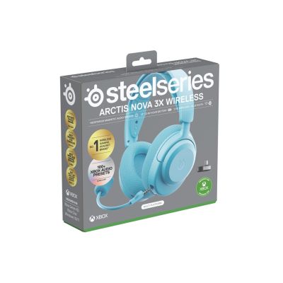 6. Słuchawki Steelseries Arctis Nova 3X Wireless for Xbox, Aqua