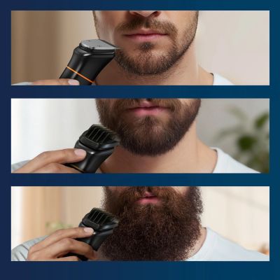 6. Trymer MAXGROOM JK-666 6w1 do brody, włosów, ciała, nosa i uszu IPX6 - czarny