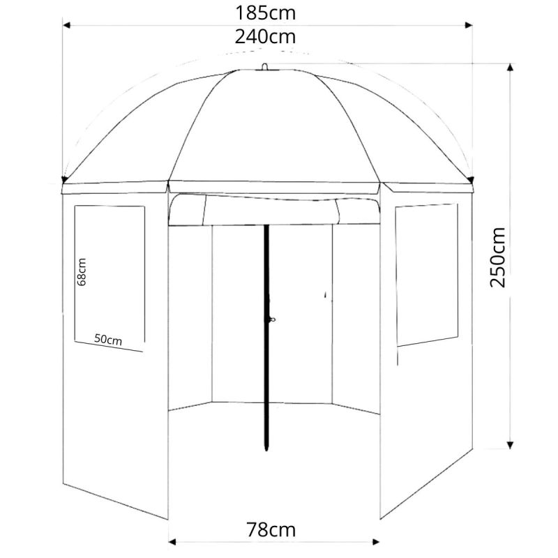 32. PARASOL NAMIOT WĘDKARSKI 2W1 ENERO CAMP