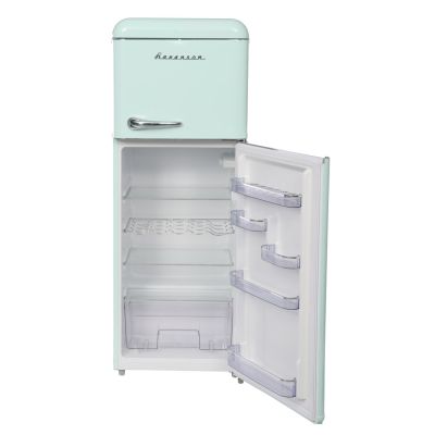 4. Lodówka Retro Ravanson LKK-210RM 545 x 585 x 1470 mm | 160l | klasa E | miętowy