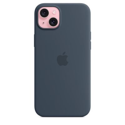 2. Silikonowe etui Apple z MagSafe Storm Blue, do Apple iPhone 15 Plus, MT123ZM/A