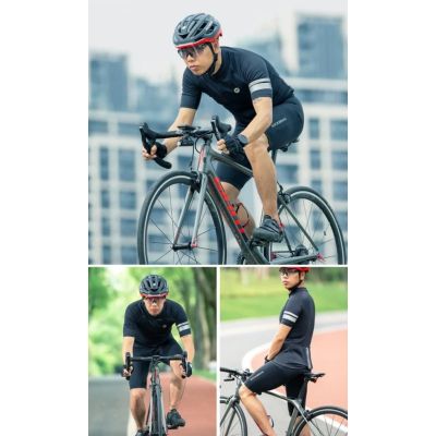 3. ROCKBROS koszulka rowerowa RK1009B czarna 3XL