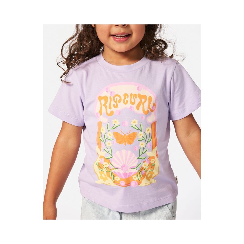 2. Koszulka RIP CURL Rainbow Tropics Art Tee-Girl fioletowy