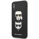 2. Etui Karl Lagerfeld Saffiano Karl&Choupette Head na iPhone XS Max - czarne