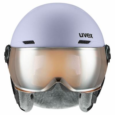 4. Uvex Skihelm rocket jr visor Lawenda