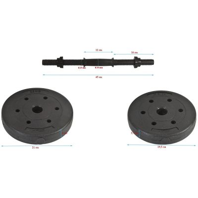 10. HANTLA KOMPOZYTOWA 20 KG ( 2x10 KG ) ENERO FIT