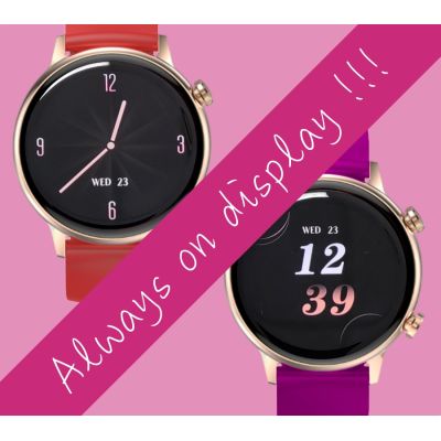 13. Smartwatch Damski RUBICON RNCF09 Rose Gold/Pink SMARUB234