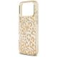 6. Etui Guess IML Leopard Glitter Triangle Logo MagSafe na iPhone 17 Pro Max / 18 Pro Max - brązowe
