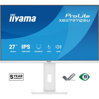 29. iiyama ProLite XB2797QSU-W1 monitor komputerowy 68,6 cm (27") 2560 x 1440 px Quad HD LED Biały
