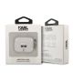 3. Etui Karl Lagerfeld Glitter Karl's Head na AirPods 3 - srebrne