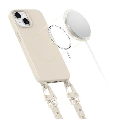 3. Etui Tech-Protect MagNecklace MagSafe na iPhone 14 - beżowe