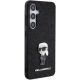 4. Etui Karl Lagerfeld Fixed Glitter Ikonik Logo Metal Pin na Samsung Galaxy S24+ - czarne