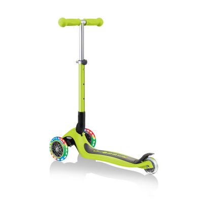 21. Hulajnoga 3-kołowa Globber Foldable Lights Lime Green Jr 437-106
