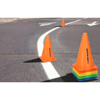 24. ZESTAW PACHOŁKÓW TRENINGOWYCH WYS.23CM 10SZT DUNLOP