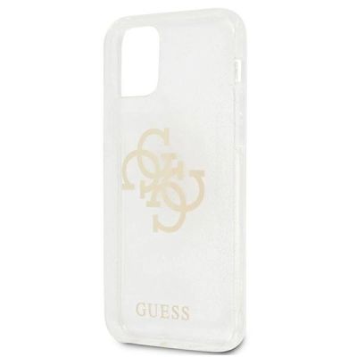 6. Etui Guess Glitter 4G Big Logo na iPhone 12 Pro Max - przezroczyste