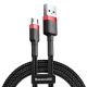3. Kabel Baseus cafule CAMKLF-C91 (USB M - Micro USB M; 2m; kolor czarno-czerwony)