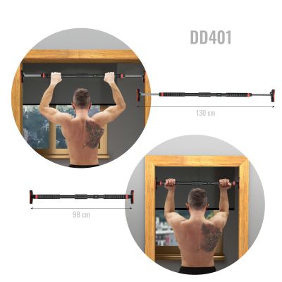 5. Drążek rozporowy do podciągania HMS DD401 z poziomicą szerokość 98-133 cm