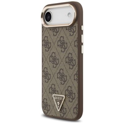 2. Etui Guess 4G Triangle Logo MagSafe na iPhone Air brązowy - złote