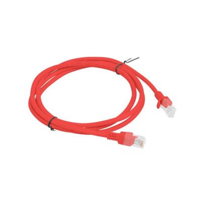 2. PATCHCORD KAT.5E UTP 1.5M CZERWONY FLUKE PASSED LANBERG 10-PACK