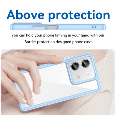 4. Etui Outer Space Case z żelową ramką do Xiaomi Redmi Note 13 5G - niebieskie