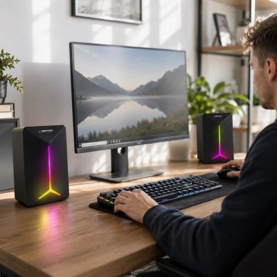 11. ESPERANZA GŁOŚNIKI 2.0 USB LED RAINBOW FREVO EGS105
