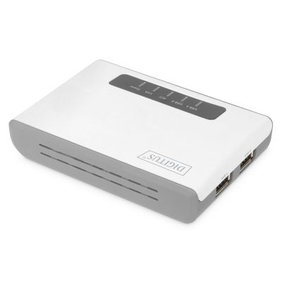 10. DIGITUS SERWER SIECIOWY WIELOFUNKCYJNY, BEZPRZEWODOWY 2-PORTOWY, USB 2.0, 300MBPS DN-13024