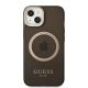 3. Etui Guess Gold Outline Translucent MagSafe na iPhone 13 - czarne