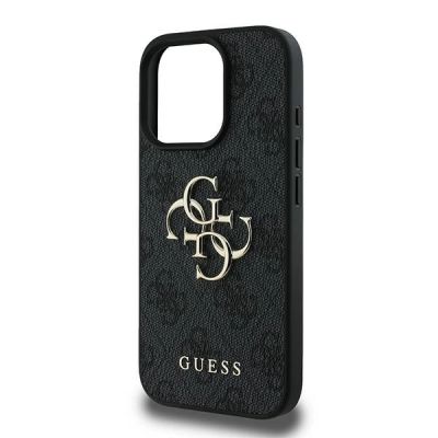 6. Etui Guess 4G Big Logo na iPhone 16 Pro - czarne