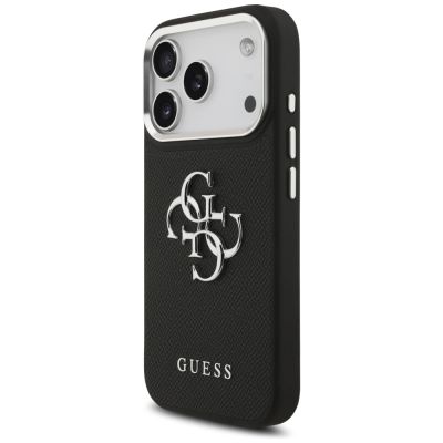 2. Etui Guess Grained Big 4G Classic Logo na iPhone 17 Pro - czarne