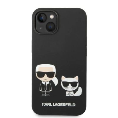3. Etui Karl Lagerfeld Liquid Silicone Karl&Choupette MagSafe na iPhone 14 Plus - czarne