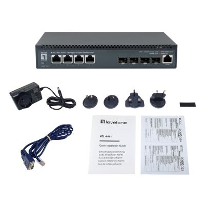 6. LevelOne XEL-0891 Zarządzany L3 10G Ethernet (100/1000/10000) Desktop Szary