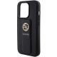 5. Etui Guess Grip Stand 4G Saffiano Strass na iPhone 15 Pro Max - czarne