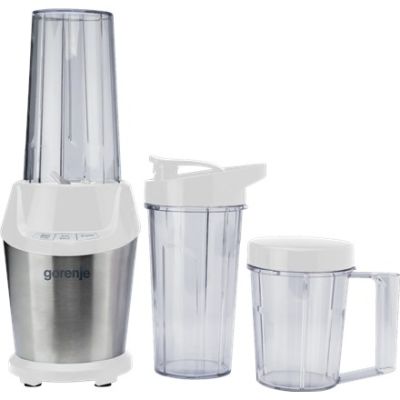 7. Blender Gorenje BN1000E, blat stołu, moc 1000 W, materiał słoika Tritan, pojemność słoika 0,75 L, kruszenie lodu, biały
