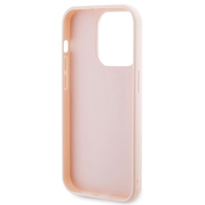 7. Etui Karl Lagerfeld 3D Rubber Glitter Logo na iPhone 15 Pro - różowe