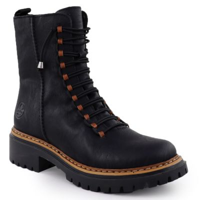 Botki damskie workery czarne Rieker 72653-00