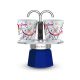 Bialetti Mini Express Kandinsky Kawiarka moka Niebieski, Srebrny