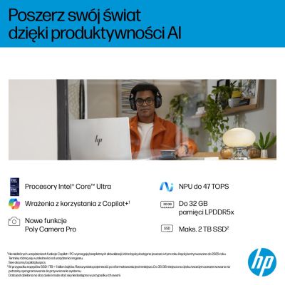 9. HP OmniBook 7 17-dc0219nw Ultra 5 226V 17.3"FHD Touch IPS 400nits Glare 16GB LPDDR5X SSD1TB Arc 130V Cam 5MP+IR 83Wh Win11 Ice Silver 2Y